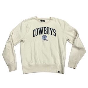 '47 Dallas Cowboys Men's‎ Crewneck Sweatshirt L Off-White Long Sleeve